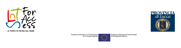 immagine comprendente i logo For Access, EU, e Provincia di Lucca